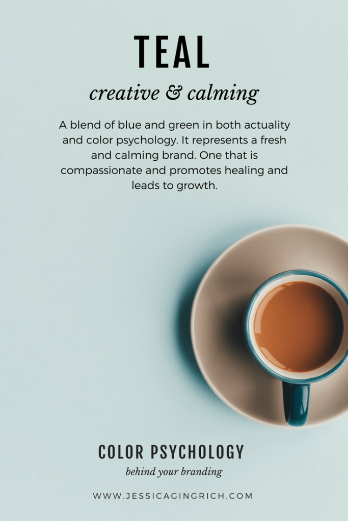 Brand Color Psychology - Teal is Creative & Calming - Jessica Gingrich Creative