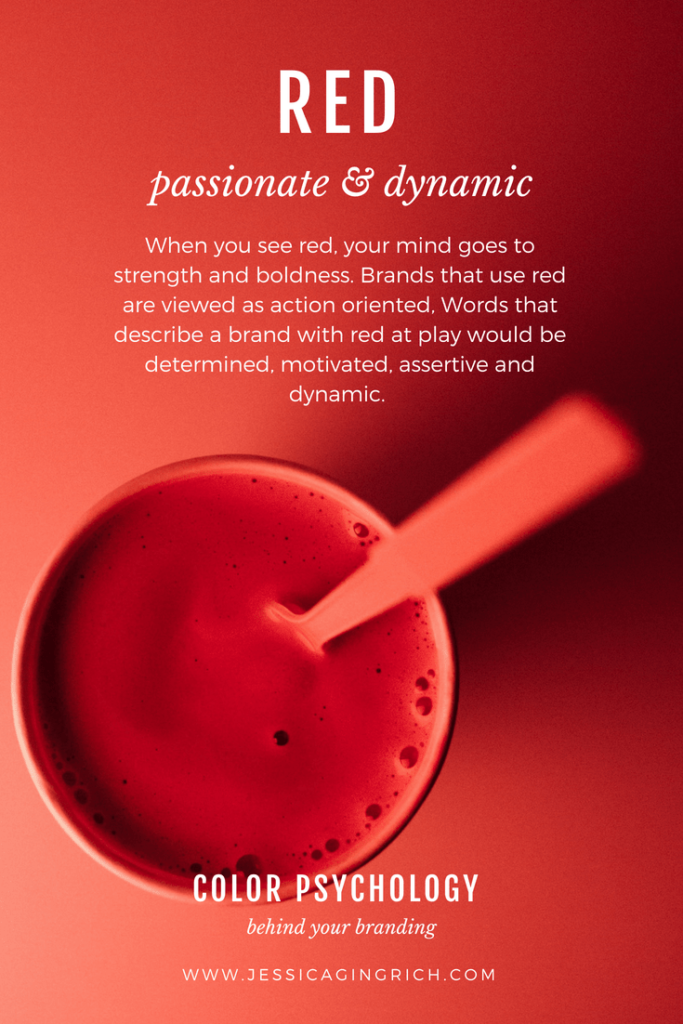Brand Color Psychology - Red is Passionate & Dynamic - Jessica Gingrich Creative