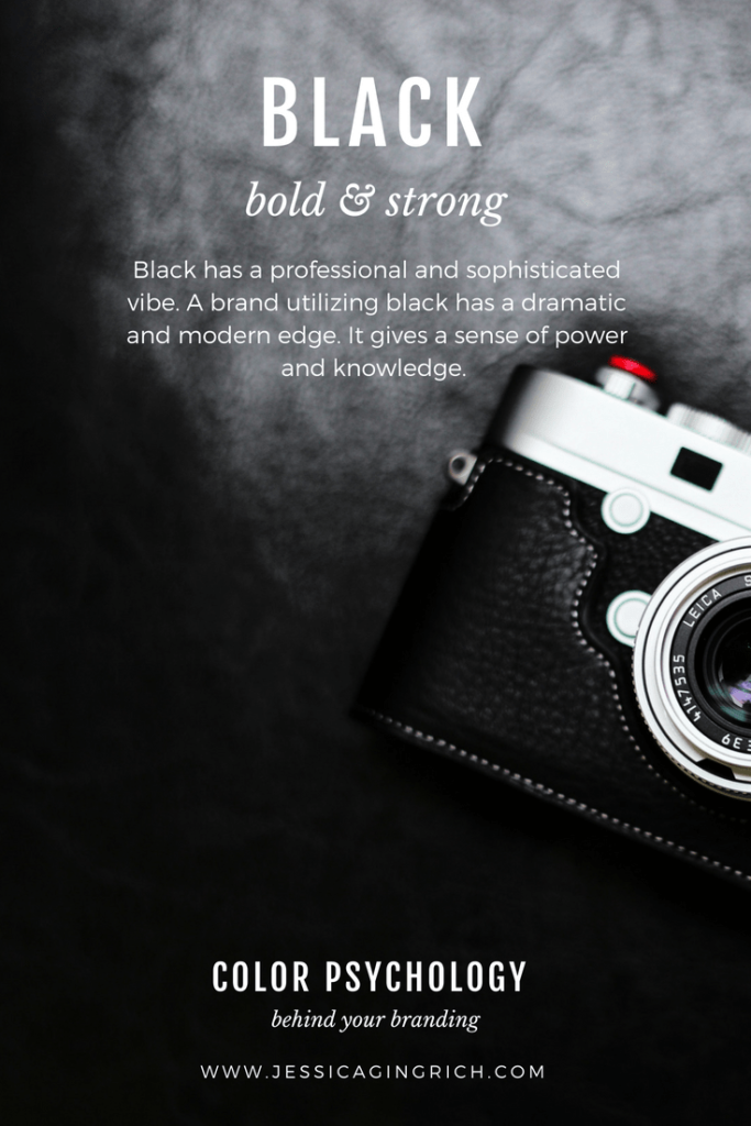 Brand Color Psychology - Black is Bold & Strong - Jessica Gingrich Creative
