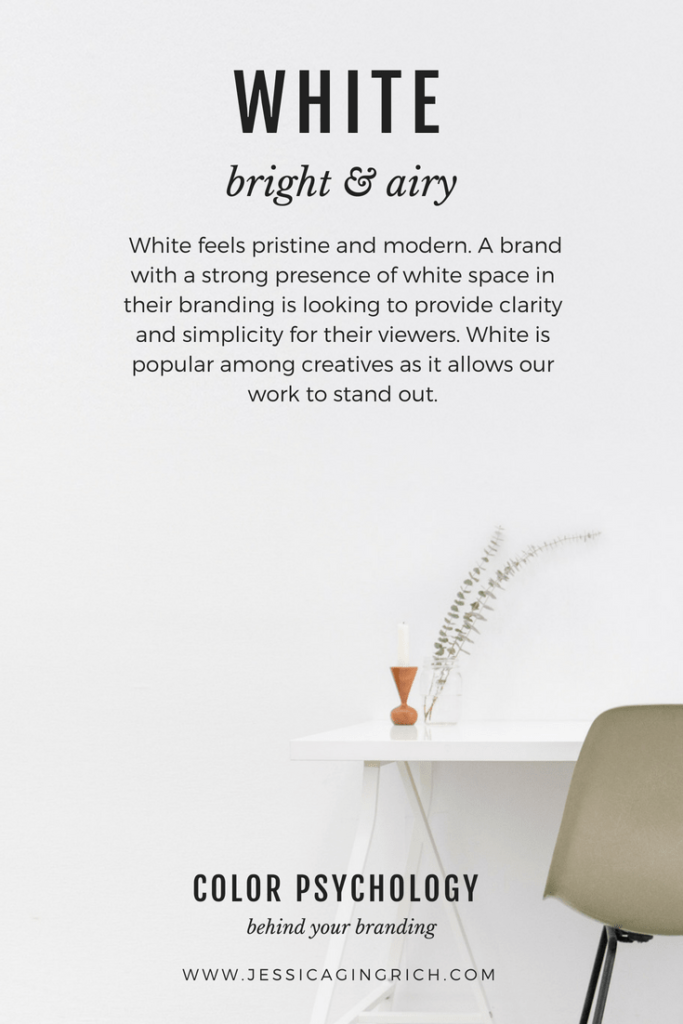 Brand Color Psychology - White is Bright and Airy - Jessica Gingrich Creative