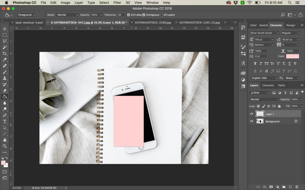 iphone mock up tutorial - jessica gingrich creative