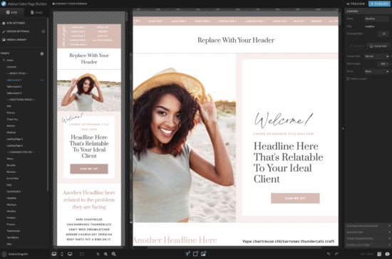 How to make your own sales page using a Showit template