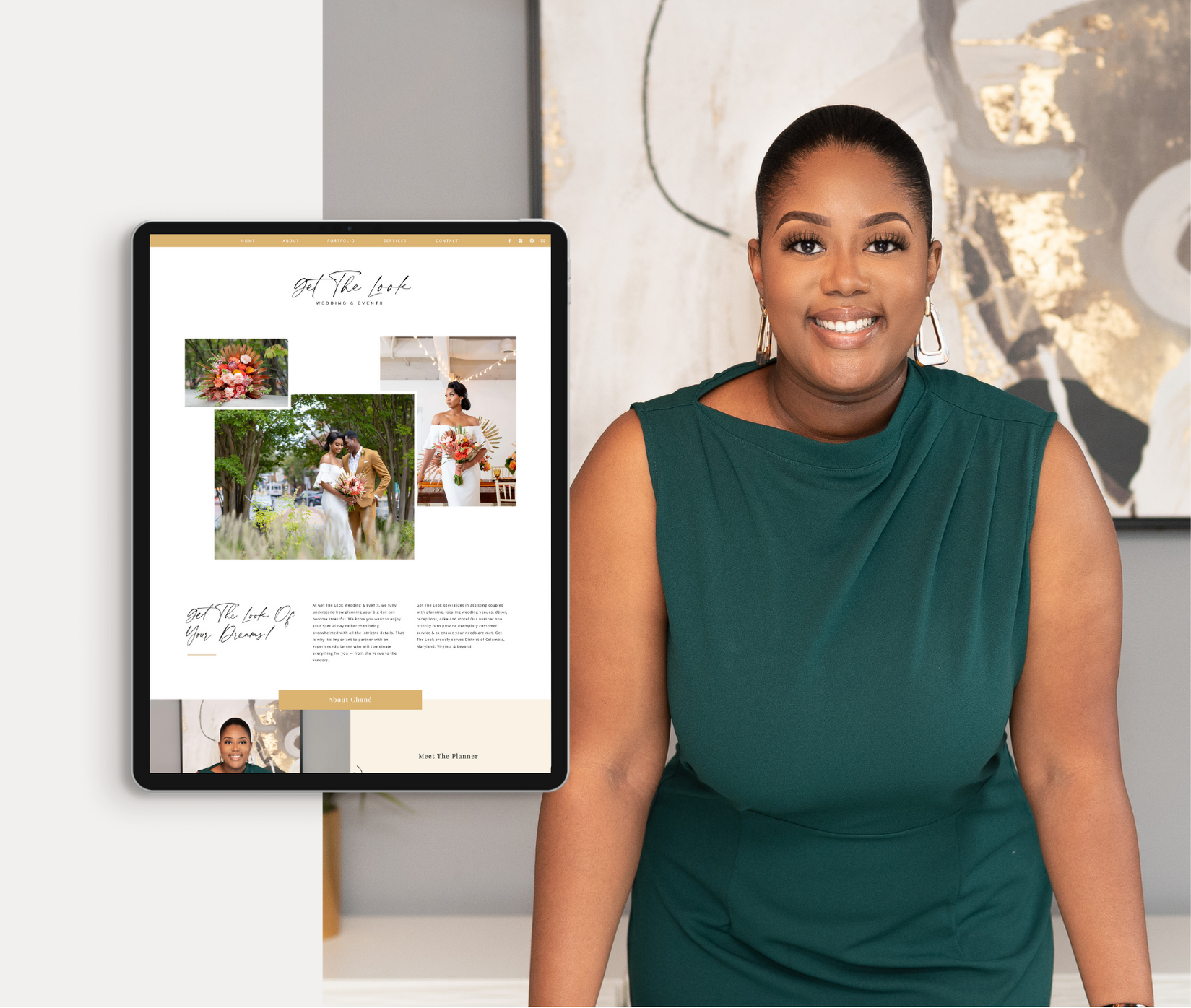 Get the look - Showit template customization for wedding planner