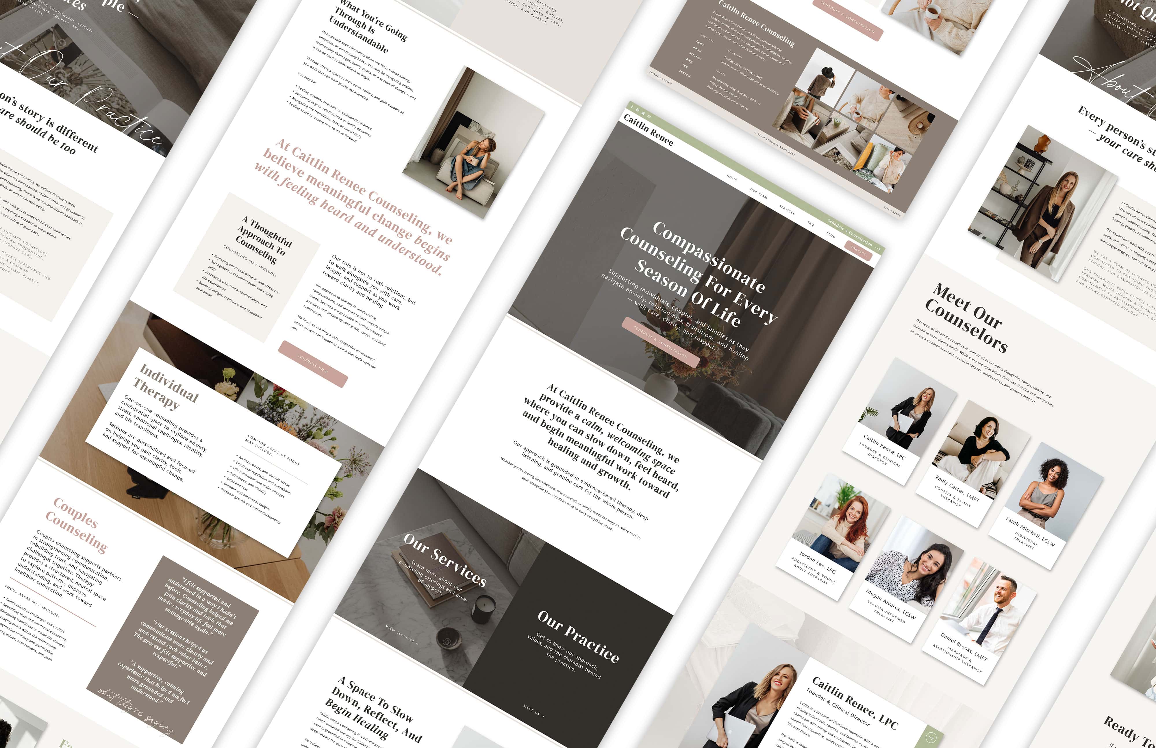 showit website template for therapists