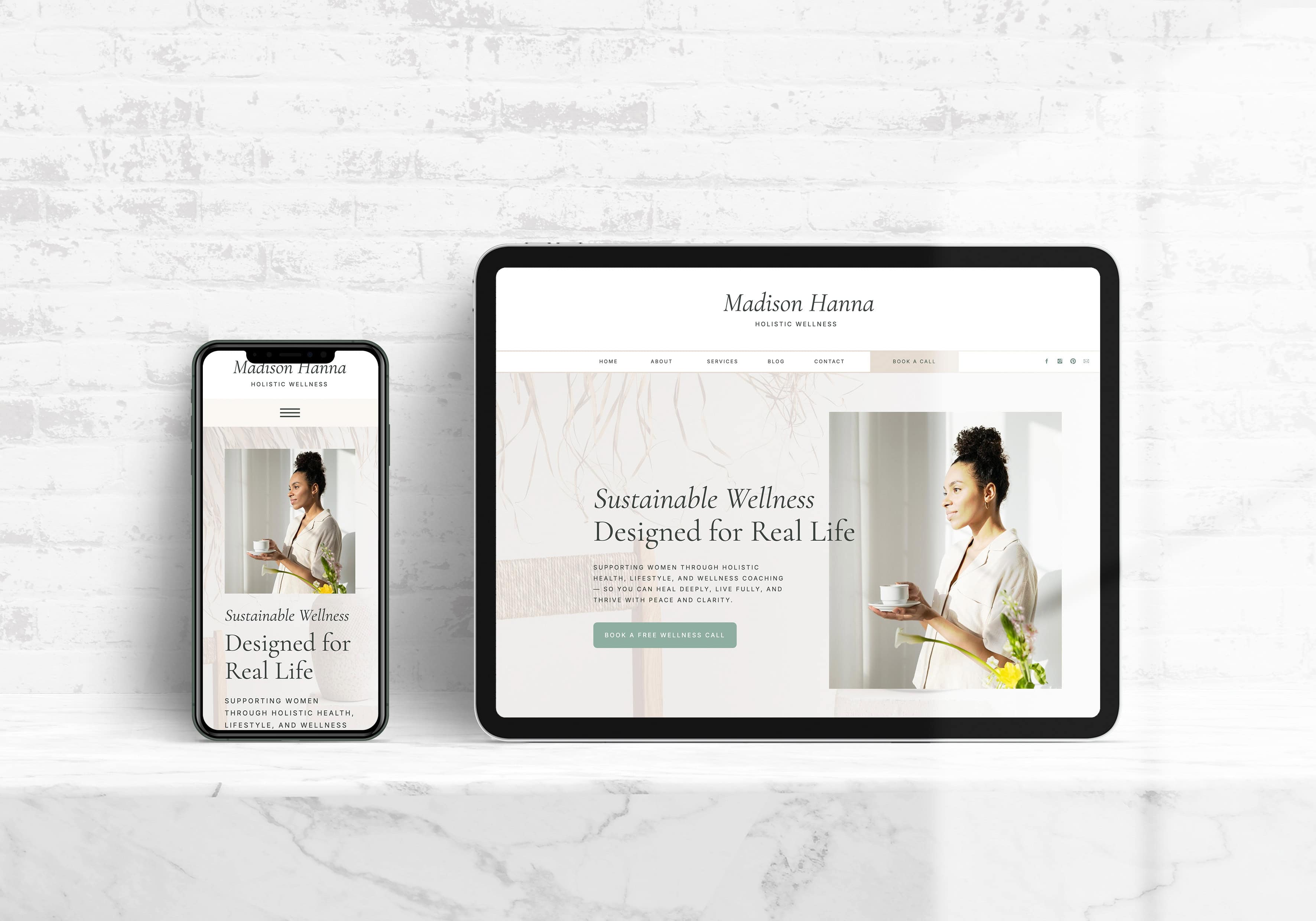 private practice website template layout